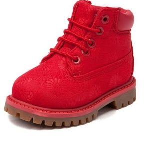 Toddler Girls Sz 8 Floral Embossed Timberland